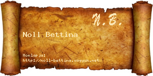 Noll Bettina névjegykártya